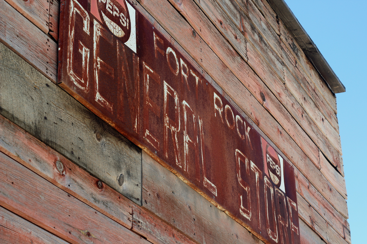 Fort Rock General Store...the sign on an old building from Oregon's homesteading days