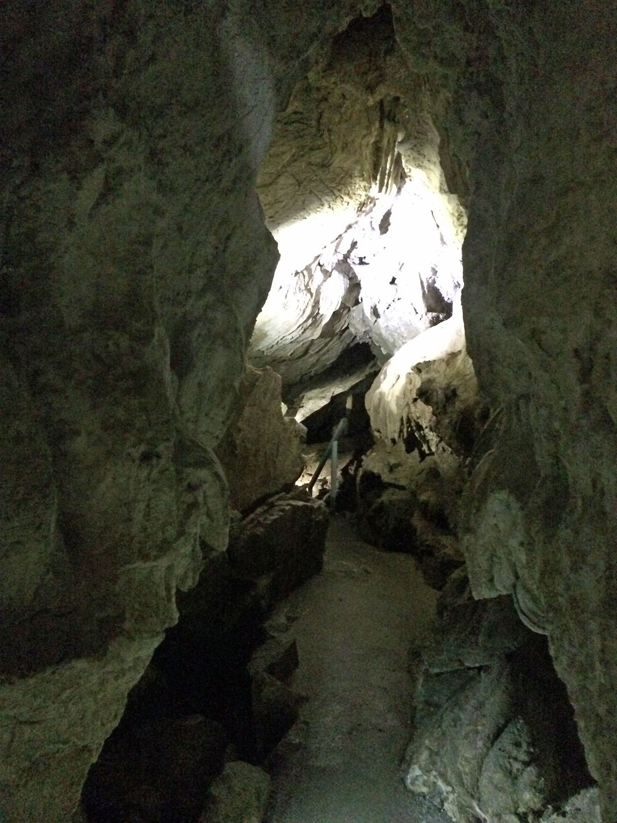 Inside the Oregon Cave - a great place to visit with kids