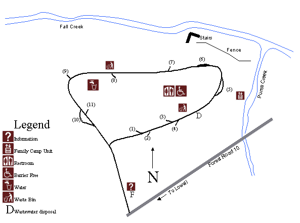 Puma Campground map